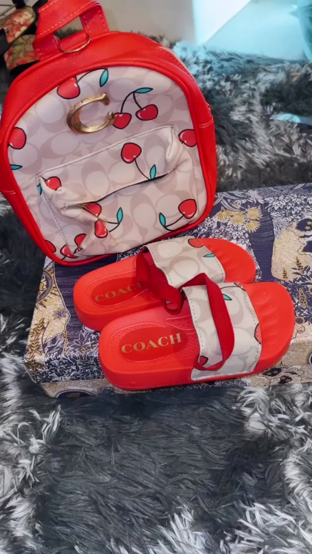 Baby coach bag & slipper set ❤️