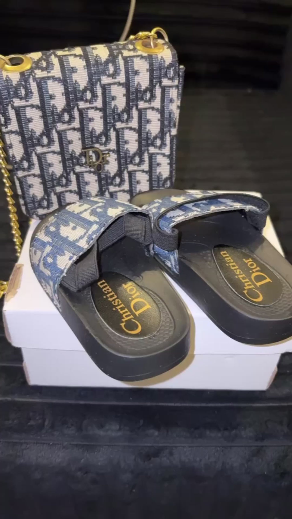 Christian Dior baby slides set 💕