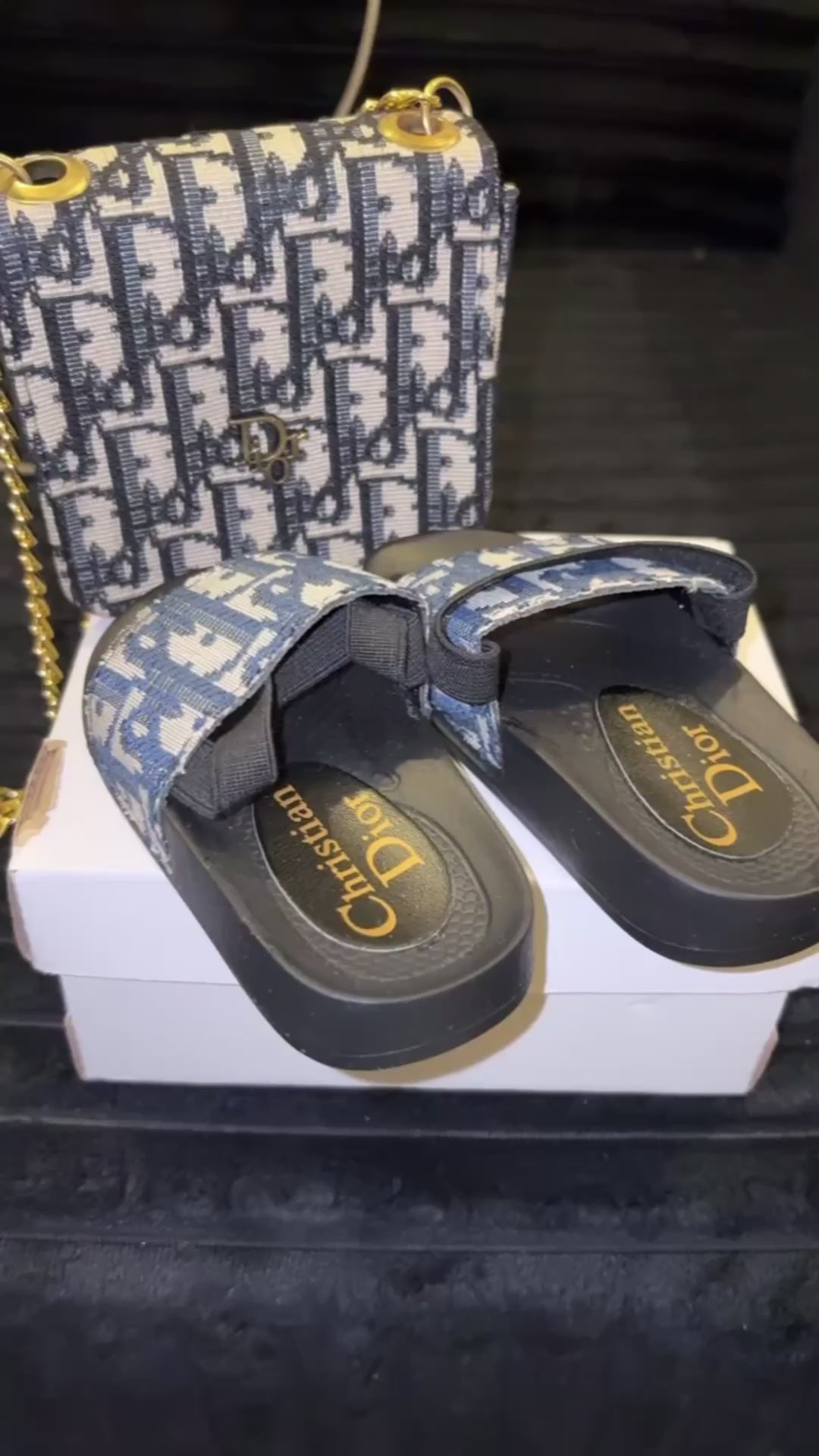 Christian Dior baby slides set 💕